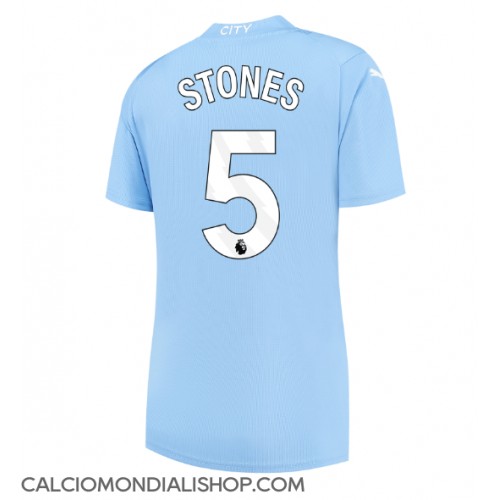 Maglie da calcio Manchester City John Stones #5 Prima Maglia Femminile 2023-24 Manica Corta
